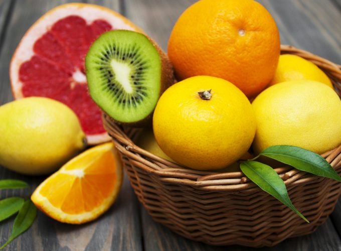 Wallpaper lemon, kiwi, grapefruit, orange, tangerine, fruit, 4k, Food 2143119317